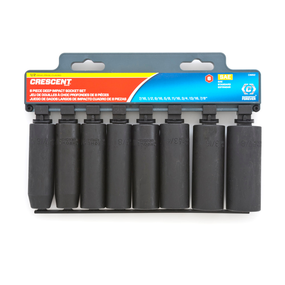Crescent&reg; 8 Pc. Deep Impact Socket Sets